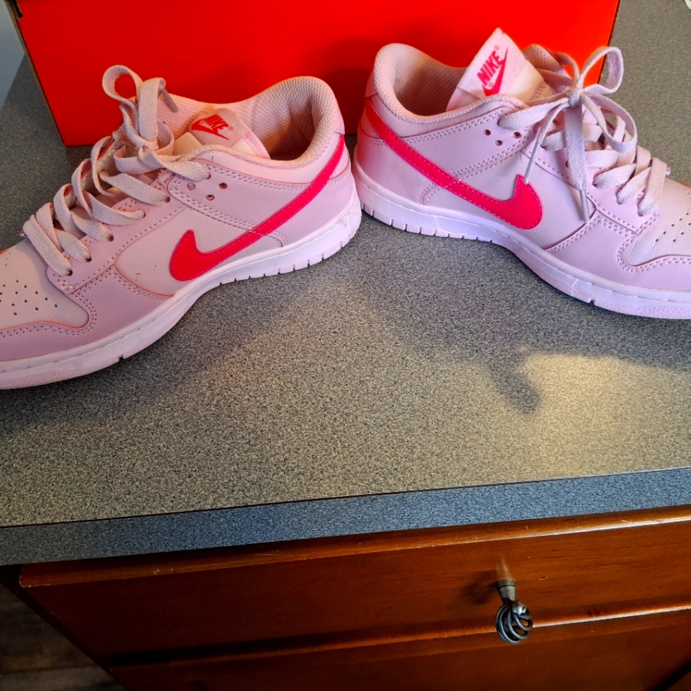 Pink on Pink Nike Dunks